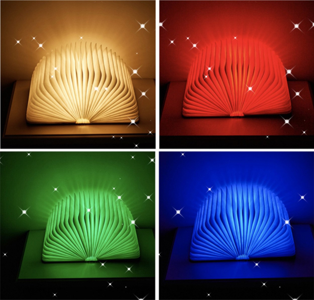Светильник книга Lumobook (клен) RGB+Bluetooth+ДУ (19*15см)