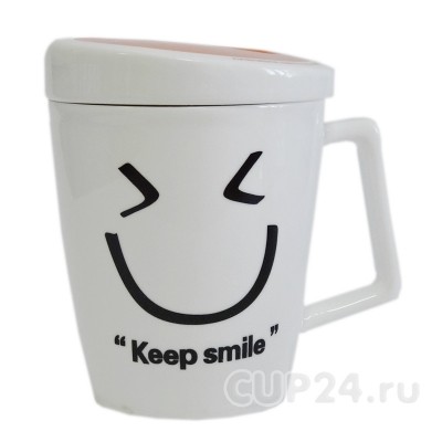 Кружка с настроением Keep smile (оранжевая)