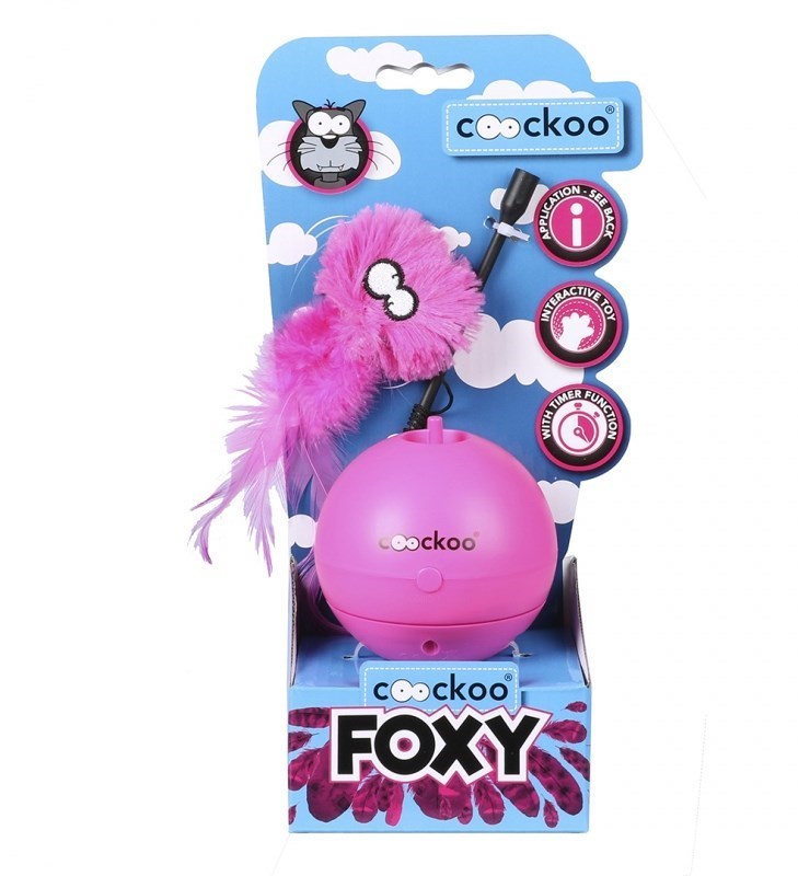 Интерактивная игрушка для кошек Foxy розовая