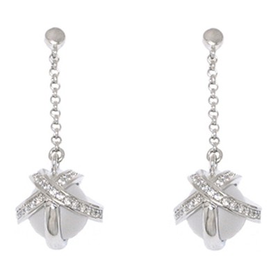 Серьги с цирконом PIERRE CARDIN