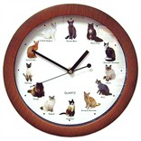 Большие настенные звуковые часы «Мяукающие кошки»