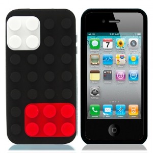 Чехол для iPhone 4/4S Конструктор (черный)