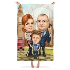 Плед с портретами в образе по Вашему фото «Семья олигарха»