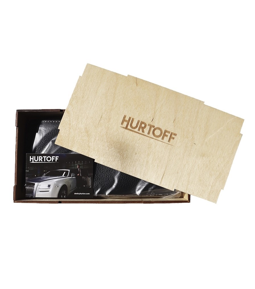 Портмоне HURTOFF (чёрный матовый каскад)