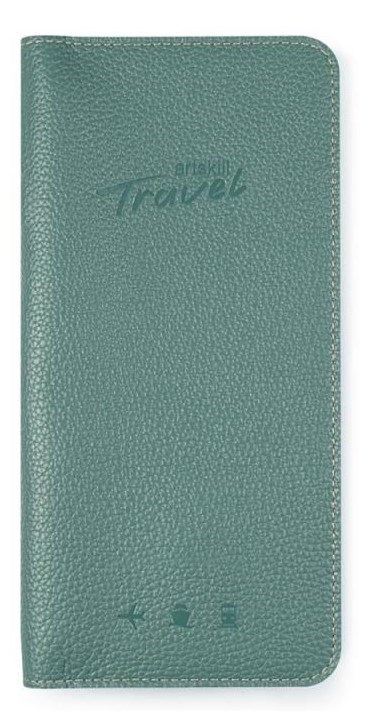 Мятный кожаный холдер для документов Artskill Travel