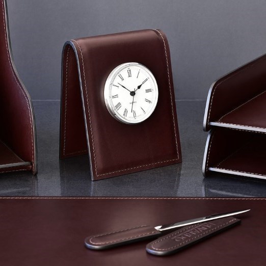 Часы D103/D85 на подставке из кожи Full Grain Bologna Brown