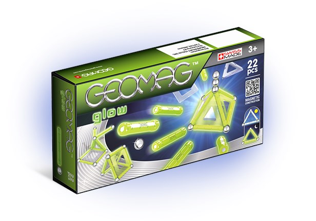 Магнитный конструктор GEOMAG Glow, 22 детали