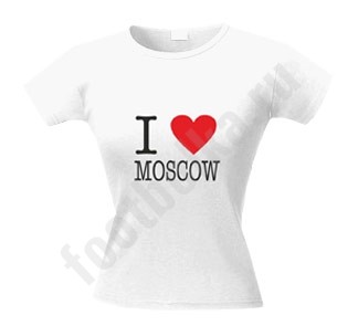 Женская футболка I love Moscow