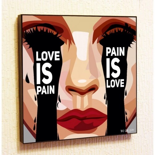 Картина постер в стиле поп-арт Love is Pain