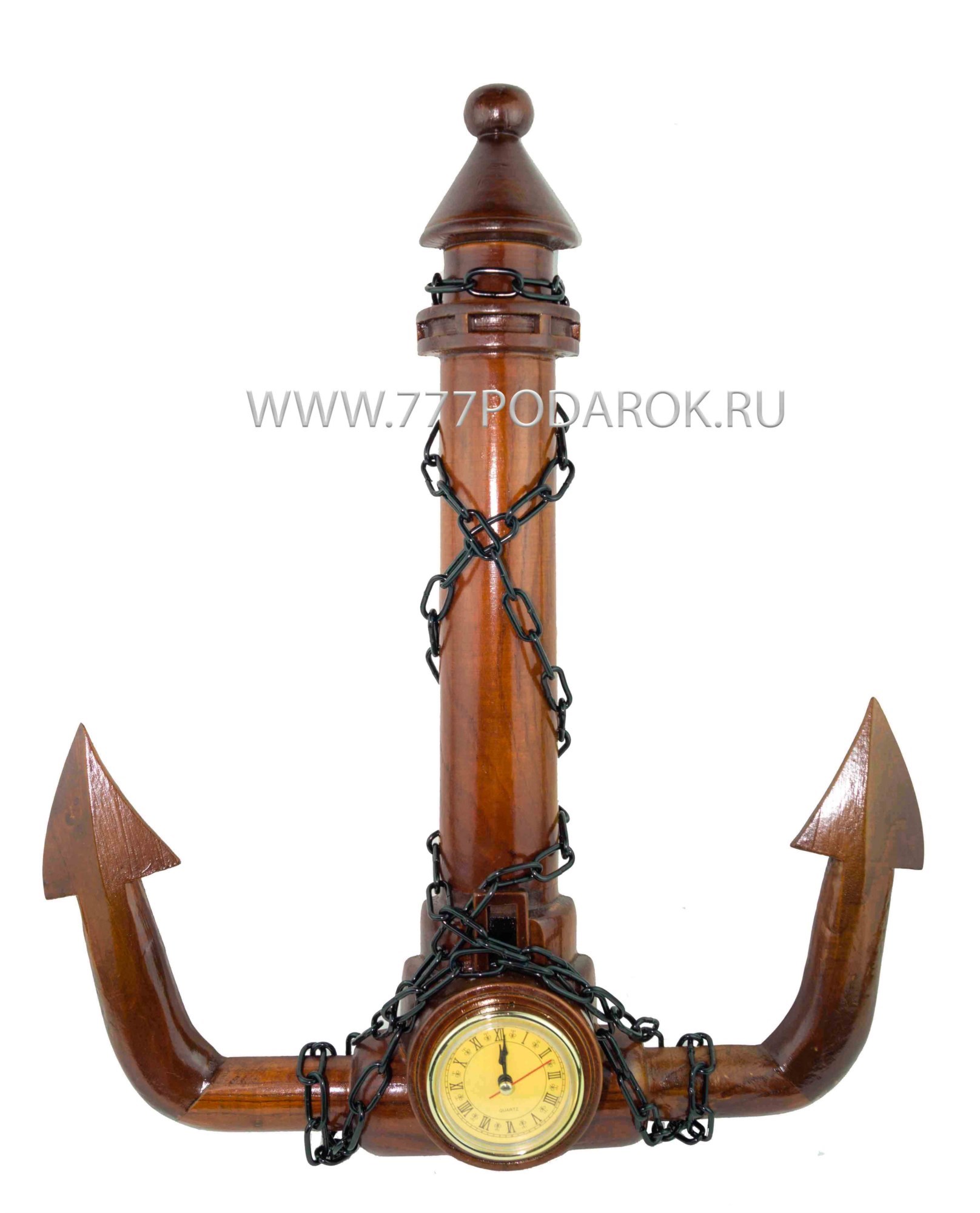 Якорь с часами в виде маяка
