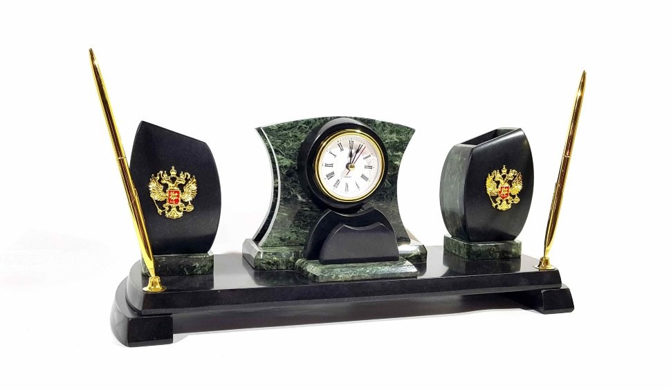 Подарочный настольный набор из змеевика
