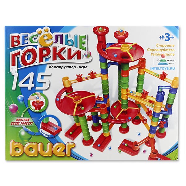 Конструктор «Веселые горки», 145 деталей