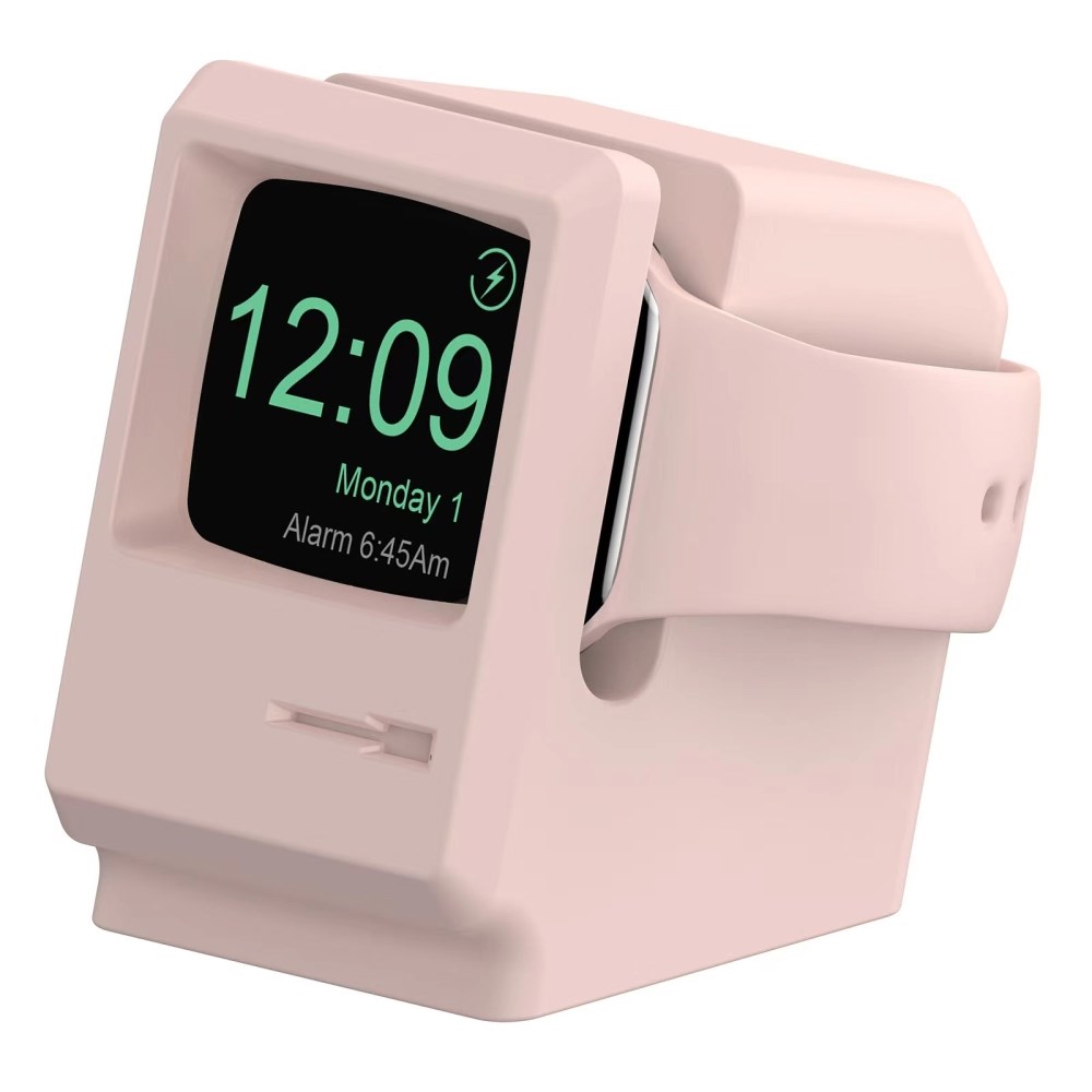 Подставка в стиле ретро для Apple Watch (бежево-розовая)