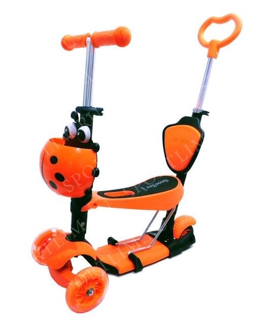 Оранжевый самокат Scooter 3 в 1