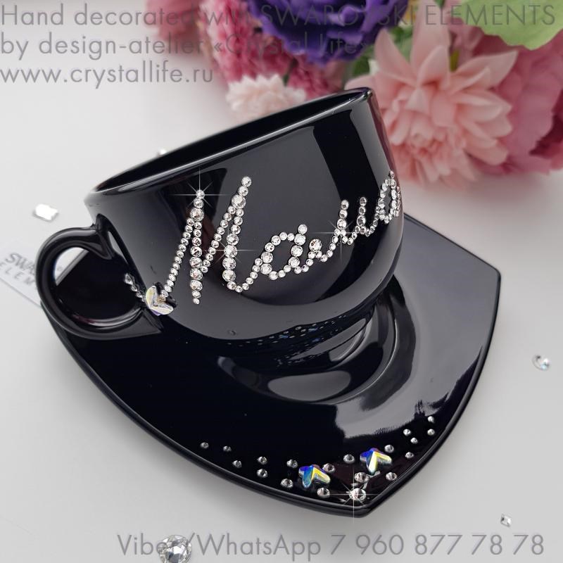 Чайная пара Swarovski Мама
