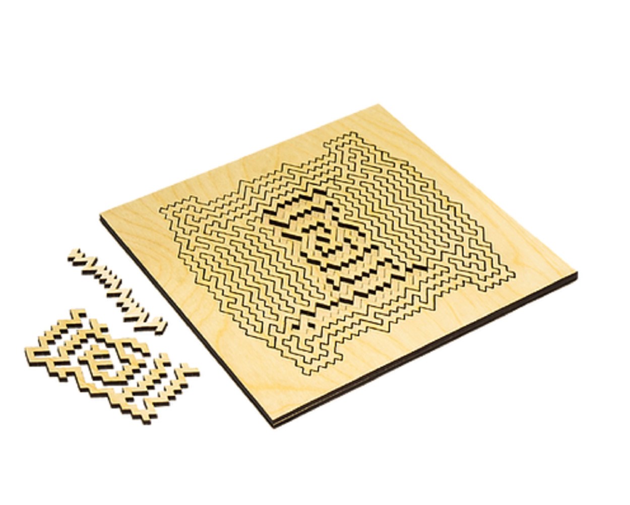 Деревянный фрактальный пазл abedyabka Puzzluki Emerald 4012