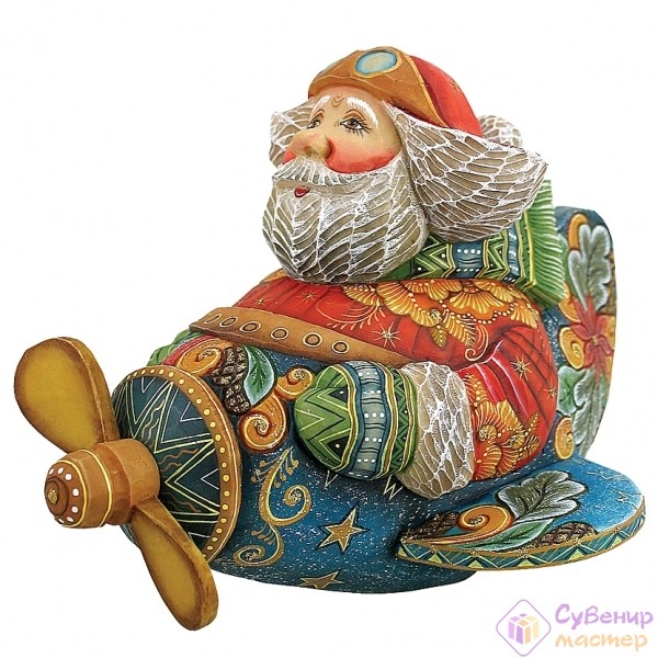 Коллекционная шкатулка «Дед Мороз авиатор»