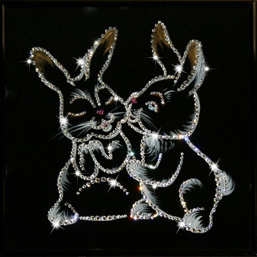 Картина с кристаллами Swarovski Крольчата