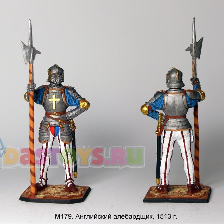 Оловянный солдатик Английский алебардщик, 1513 г.