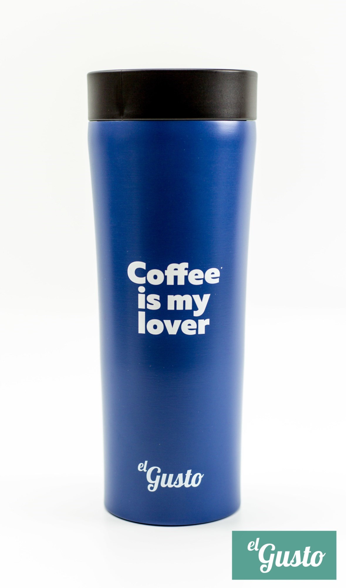 Синяя автокружка el Gusto Coffee is my lover