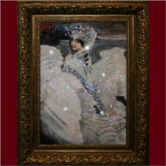 Картина из кристаллов Swarovski Царевна лебедь
