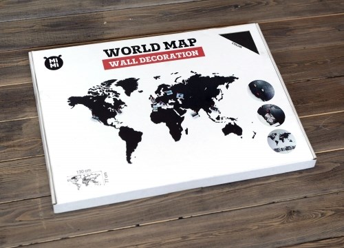 Деревянная карта мира World Map Wall Decoration Medium