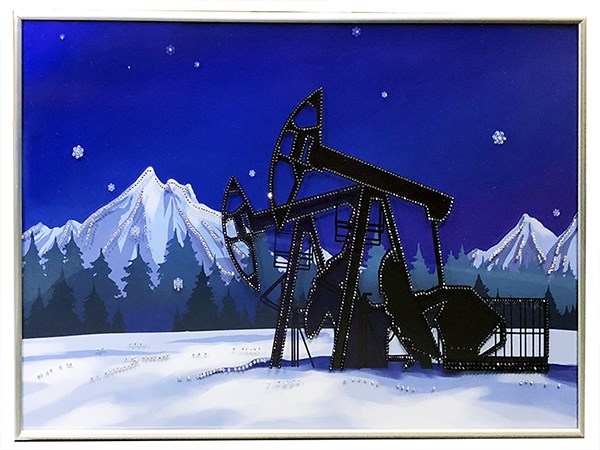Картина с кристаллами Сваровски Нефть большая