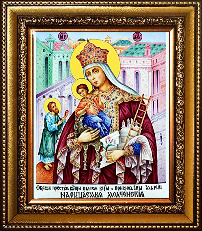 Молченская икона Божьей Матери на холсте