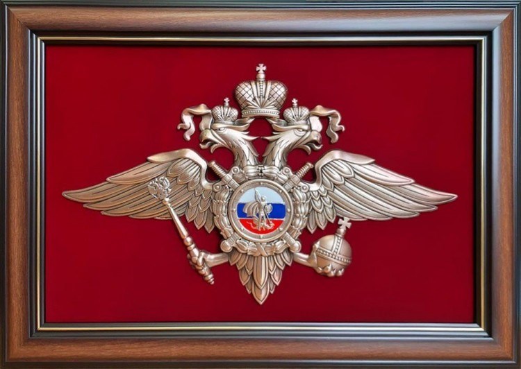 Плакетка Эмблема Министерства внутренних дел РФ
