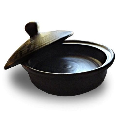 Глиняная жаропрочная сковородка кеци с крышкой (26 см)