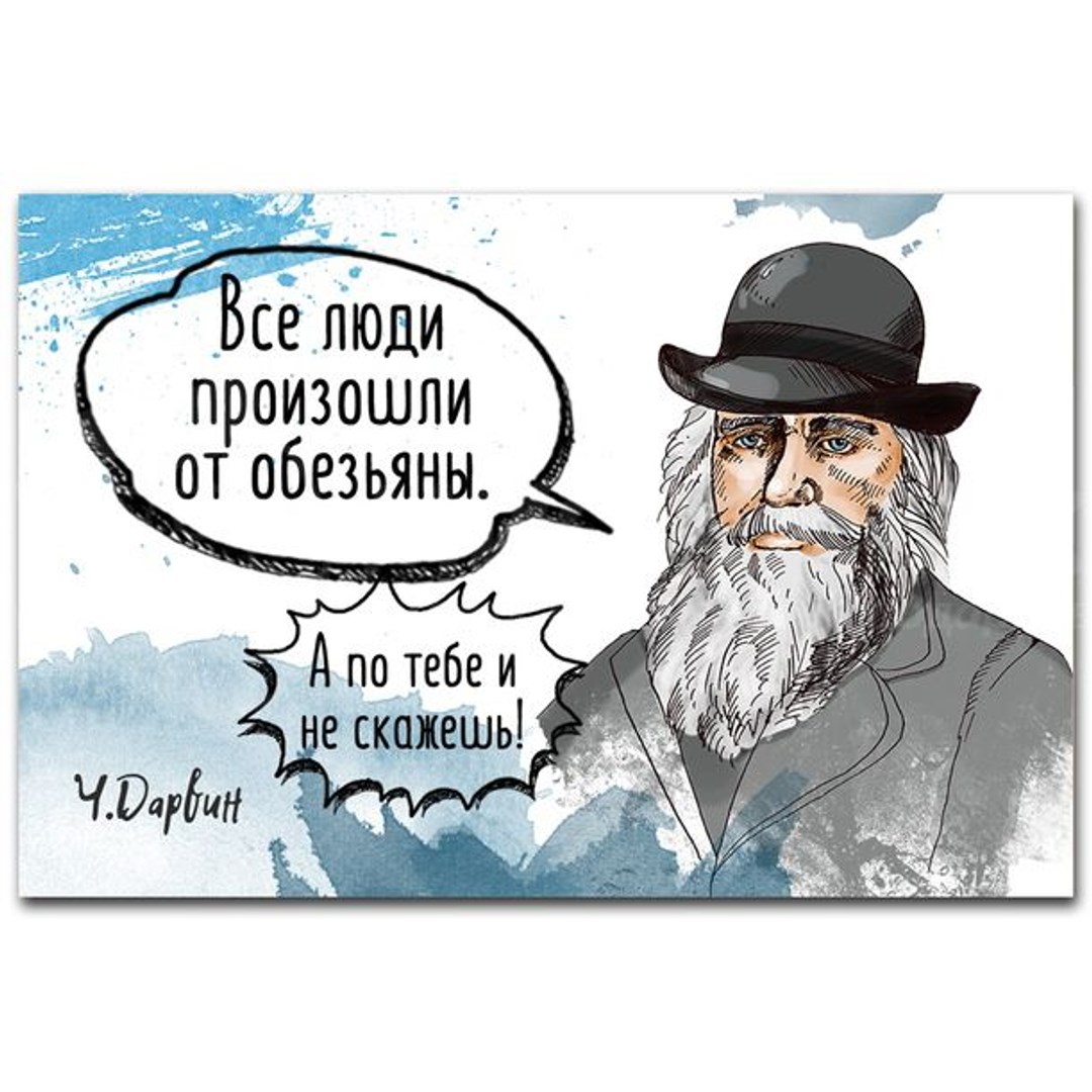 Магнит Дарвин. Все люди произошли от обезьяны