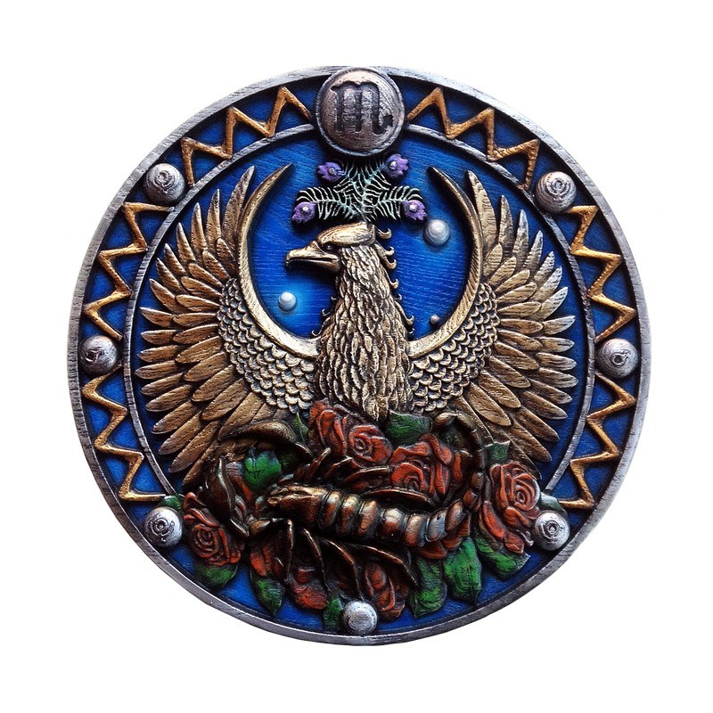 Деревянное панно Знаки зодиака. Скорпион