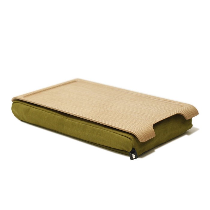 Мини подставка с деревянным подносом Laptray (дерево/оливка)