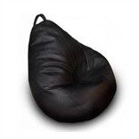 Кресло мешок груша Black (кожзам)