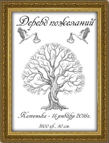 Дерево пожеланий к рождению ребенка