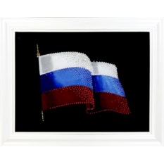 Картина с кристаллами "Флаг России 2" | купить в Подарки.ру