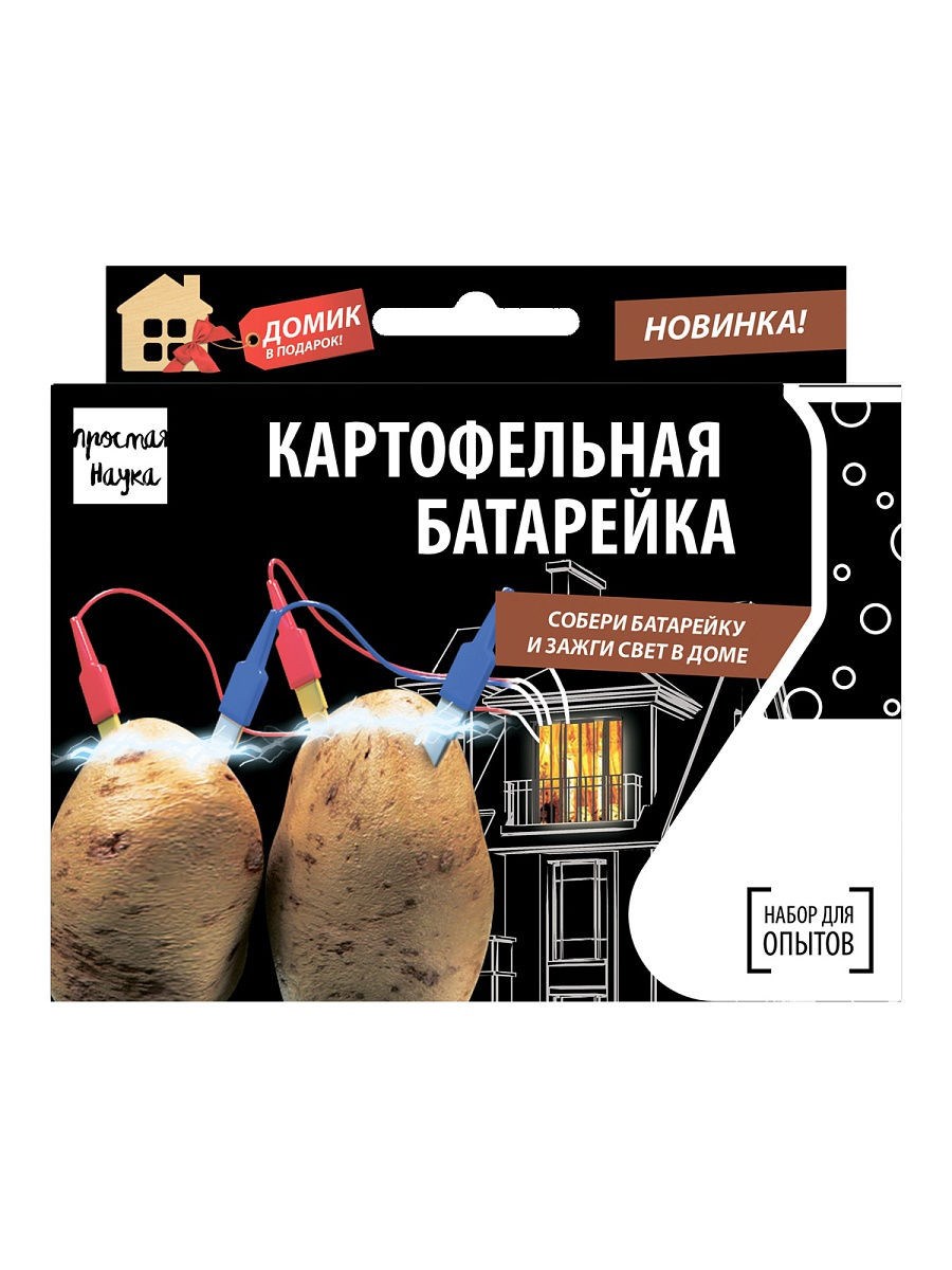 Набор для опытов КАРТОФЕЛЬНАЯ БАТАРЕЙКА