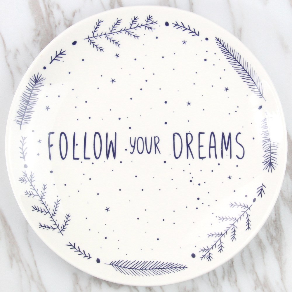 Оригинальная тарелка Follow your Dreams