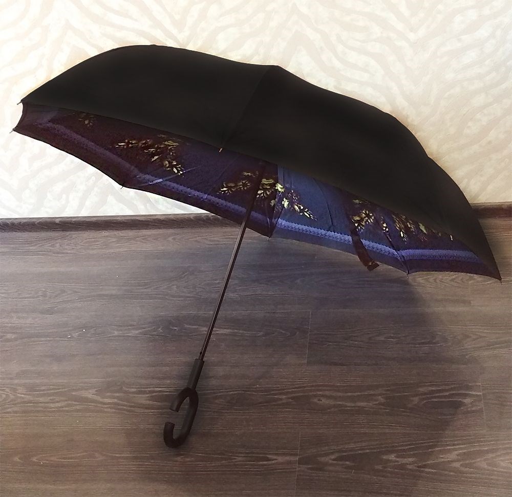 Умный зонт-наоборот Umbrella Жёлтые цветы
