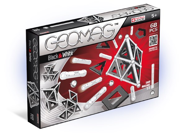 Магнитный конструктор GEOMAG Black and White 68 деталей