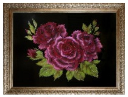 Картина с кристаллами Swarovski Rose