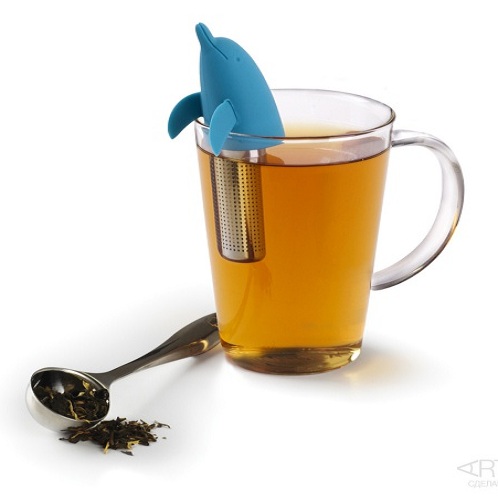 Голубая емкость для заваривания чая Dolphin