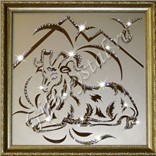 Картина с кристаллами Swarovski Овен (35х35 см) Картина с кристаллами Swarovski Овен (35х35 см)