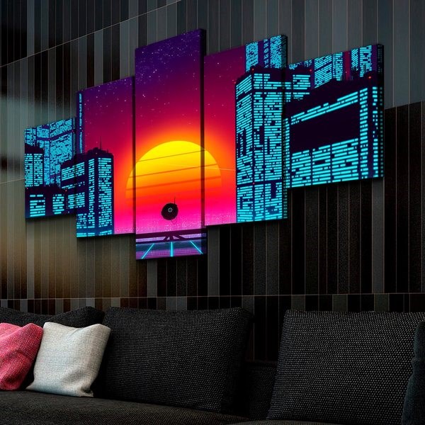Картина Retro Wave Night City