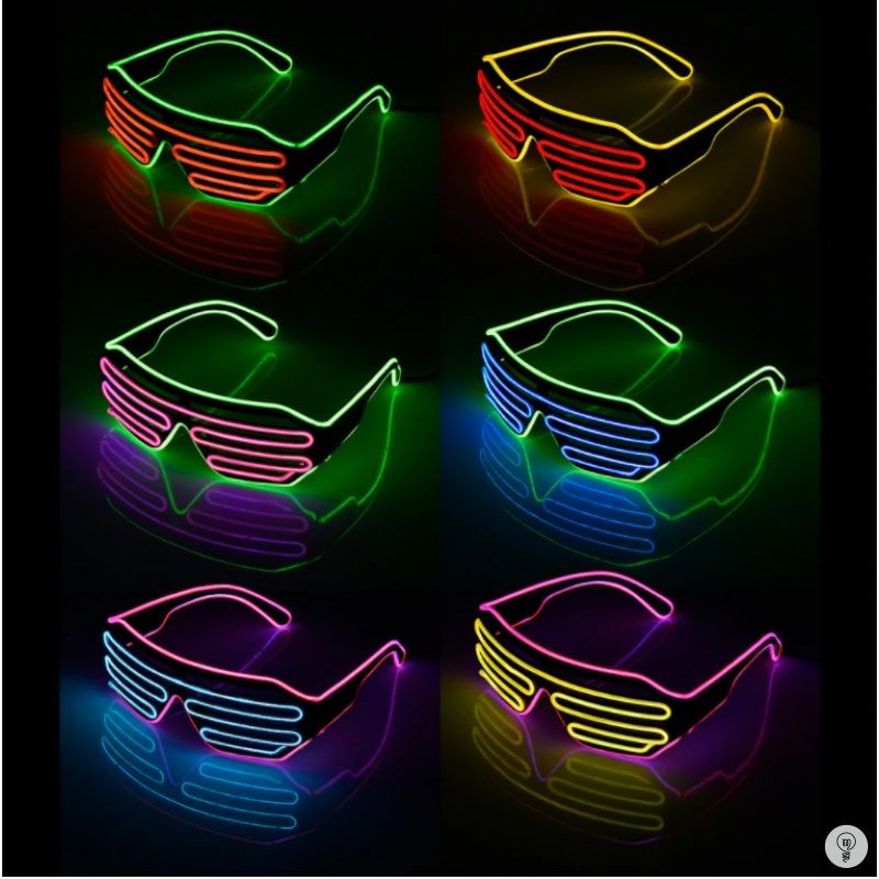 Светящиеся LED очки Жалюзи
