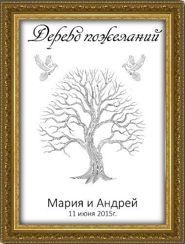 Дерево пожеланий на свадьбу
