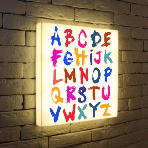 Лайтбокс Английские буквы