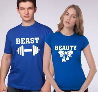 Парные футболки Beast and Beauty