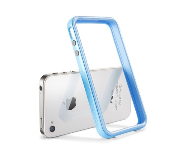 Бампер SGP Neo Hybrid 2S Pastel Series для iPhone 4S/4 + 2 пленки, голубой
