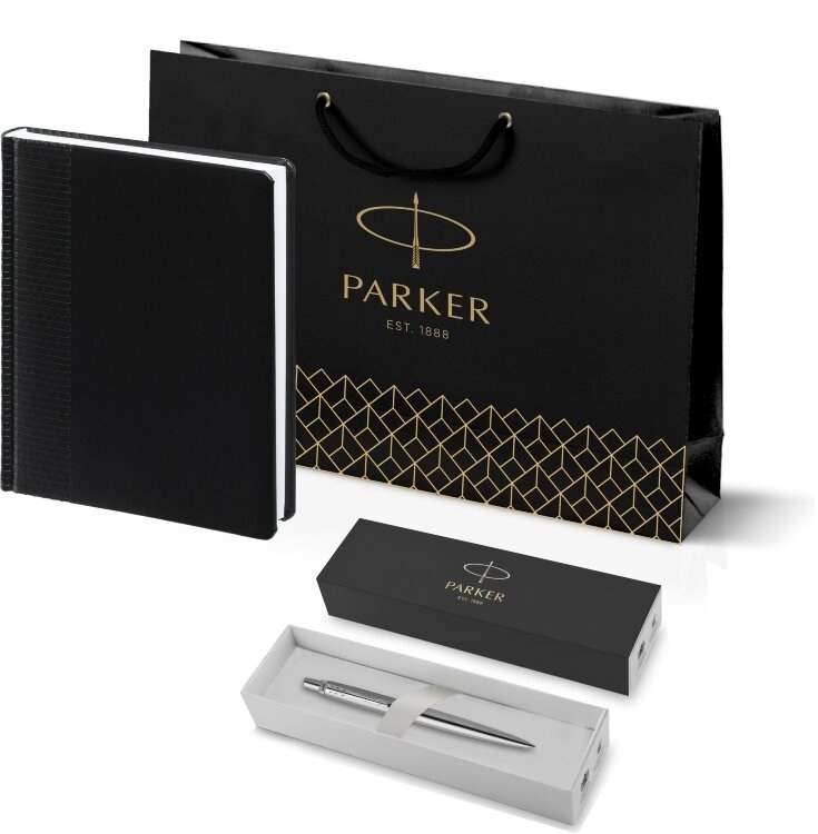 Подарочный набор Parker: шариковая ручка Parker Jotter Essential, St Steel СT 195_2645303170